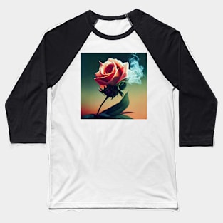 Smoking Roses | Isolated Baseball T-Shirt